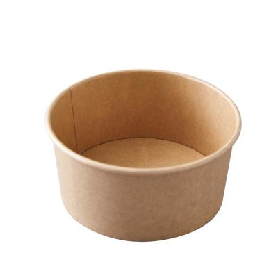 China Biodegradable Factory Direct 1300ml Take Out Kraft Paper Salad Bowl for sale