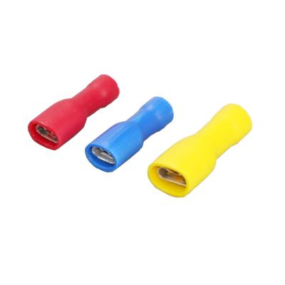 China Brass Maikasen FDFD brass 1.25mm 2mm 5mm sq PCV full fully insulation 22-16AWG 16-14AWG 12-10AWG  Female Disconnects spade terminal for sale