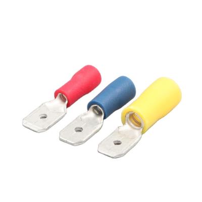 China Brass Yueqing Maikasen PVC Pre-insulated brass MDD series male disconnect flat spade wire terminal lug for sale