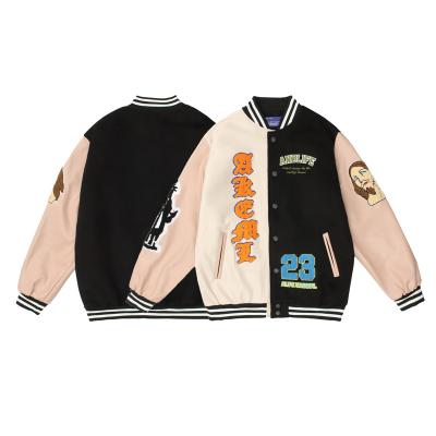 China OEM Antibacterial Embroidery Patches Custom Mens Plus Size Letterman Jackets Baseball Leather Street Coat College Jacket For Men for sale