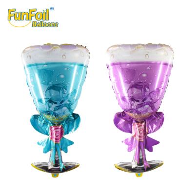 China Hot Sale Foil Funfoil Inflatable Foil Balloon Helium Wine Bottle Balloon Party Balloon Advertising Bar for sale