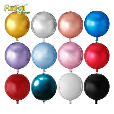 China High Quality Party Decoration Funfoil Round Shape Balloons 32 Inch Multi Colors Balloon 4D globo Party Decoration for sale