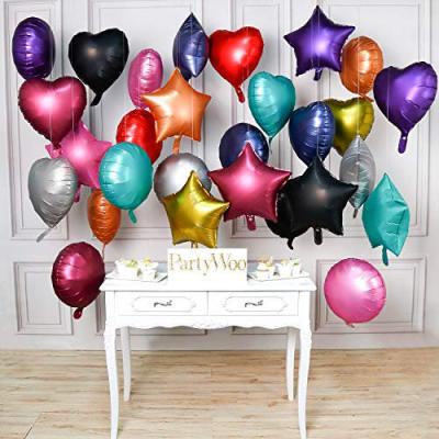 China Decorating Beautifully Colored Solid Color Mylar Metallic Balloon 18 Inch Foil Balloons Decorating Supplies With Globos for sale