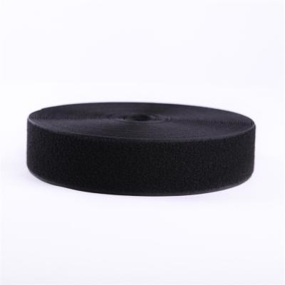 China Durable 3cm Hook & Loop 100% Nylon Strap Grade A Webbing Strip 30mm Velcroes Black White In Stock Customized Width Length Cut Shape for sale