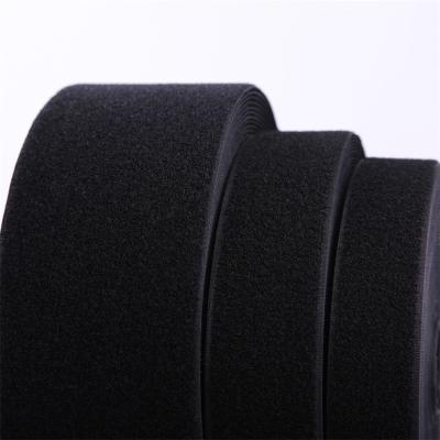 China Durable 5cm Hook & Loop 100% Nylon Strap Grade A Webbing Strip 50mm Velcroes Black White In Stock Customized Width Length Cut Shape for sale