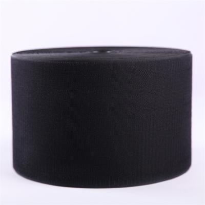 China Durable 10cm Hook & Loop 100% Nylon Strap Grade A Webbing Strip 100mm Velcroes Black White In Stock Customized Width Length Cut Shape for sale