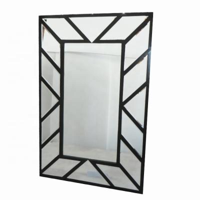 China Morden Glass Mirror China Factory OEM Cheap Wooden Framed Decorative Wall Mirror for sale