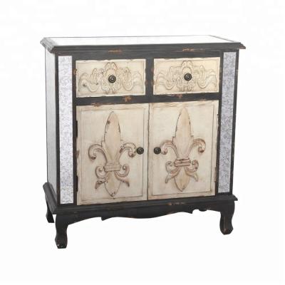 China Living Room Furniture Antique Hall Solid Wood Solid Wood Carved Cabinet for sale