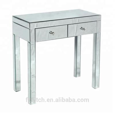 China FYT038 Spacious UK table top and 2 drawers stylish home furniture mirrored vanity 2 drawer dressing table for sale