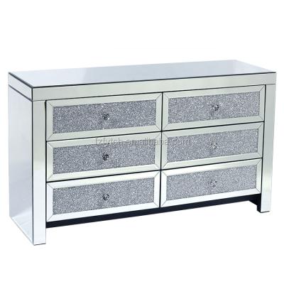 China FYTCH Hot-sale Handmade Diamond Crush 6 Drawer Chest With Crystal for sale