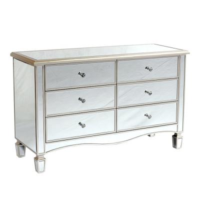 China Contemporary Venetian Mirrored Drawers Dressing Table Bedroom Furniture Bedside Chest for sale