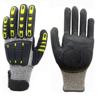 China Anti-impact Resistant Anti Impact Cut Resistant Industrial Mechanics Safety Gloves for sale