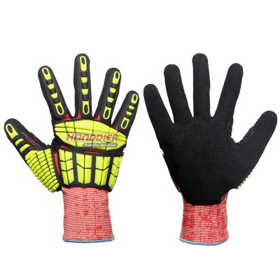 China Heavy Duty Anti-impact HPPE Wear Resistant Fiberglass Shock Resistant Work Gloves for sale