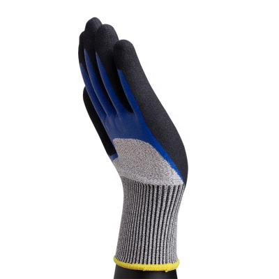 China 5 13 Gauge Construction Abrasion Resistant Cut Anti-Slip Level Heavy Duty Gloves for sale