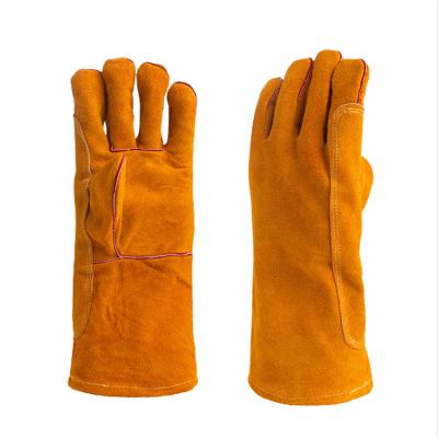 China Anti-Slip Proof Thermal Protected Industrial Arc Welders Fire Welding Gloves for sale