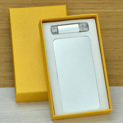 China Convenient power bank hot gift set with 4000mah+4gb drive, 8000mah+8gb gift phone usb set for sale