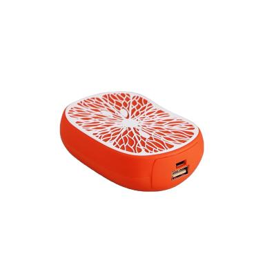 China Promotional gift support fast charging customized orange fruit shape power bank 2600mah/5200mah with gift box package logo print for sale