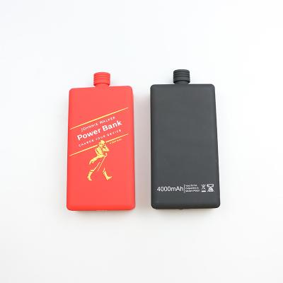 China Fast Support Custom Portable Logo Charging 5000mAh Cell Phone Charger Wine Bottle Power Bank For Promotional Gift for sale