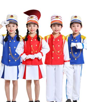 China Sets Wholesale Primary School Students Honor Guard Kindergarten Flag Raiser Drum Band Costume Children for sale