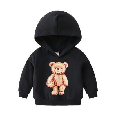 China Custom LOGO Anti-wrinkle Spring 2021 Fashion Cartoon Boys Hooded Sweaters Printing Casual Boys Clothes for sale