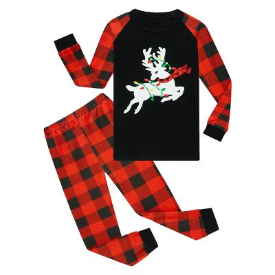 China Autumn and winter children's clothing casual home wear Christmas elk pattern boys and girls children warm and absorb sweat for sale