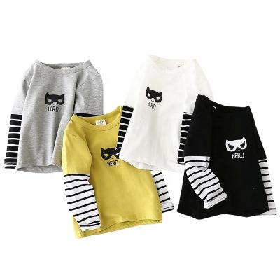 China Custom QUICK DRY Baby Boy Fashion T-shirt Kids Logo Fall Cotton Long Sleeve T-shirt for sale