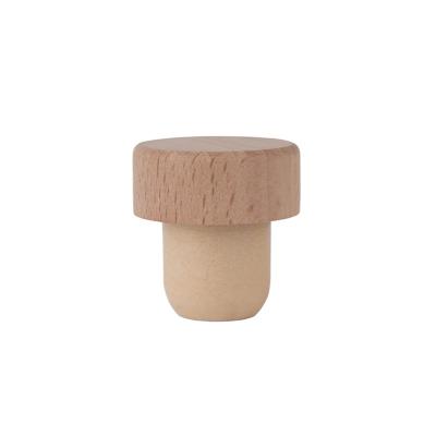 China Berlin Packaging Synthetic Non-Refillable T-Cork Mouth OEM Custom Size Wine Spirits Cork Stopper for sale