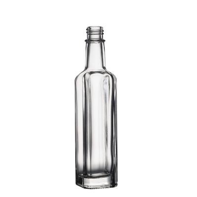 China Berlin Packaging Clear Glass Quadra Food Sets Food Grade 250ml Universal Glass Bottle Olive Oil Bottle for sale