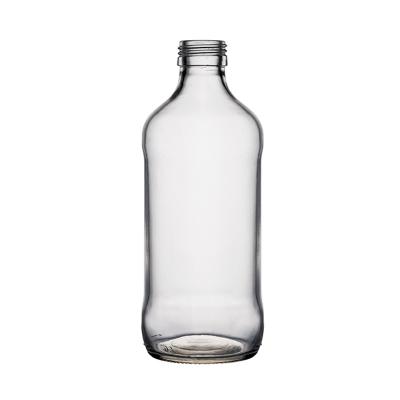 China Food Berlin Packaging Glass Vinegar Bottles Round Glass Fluted Empty Glass Vinegar Serving Bottles 32oz for sale