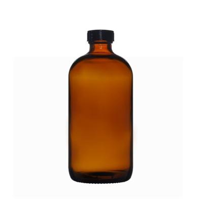 China Berlin Packaging Cosmetic Bottle 500ml Amber Custom Size High Quality Shampoo Water Emulsion Gel Boston Boston Round Glass Bottle for sale