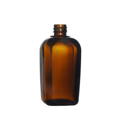 China Berlin Packaging Square Amber Essential Oil Glass Cosmetic Bottle Customized Capacity Good Price Round Amber Square Glass Dropper Bottle for sale