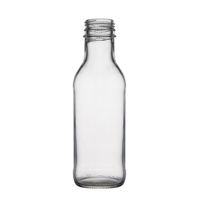 China 5oz 10oz Flint Transparent Round Glass Bottle from Berlin Packaging Hot Sauce Glass food for hot sauce wide mouth for sale