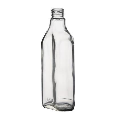 China Berlin Packaging Juice Glass Wine Beverage Bottle 350ml 500ml 200ml Flat Glass Liquor Bottle for sale