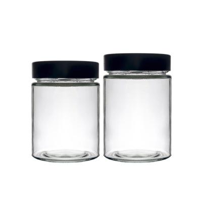 China Berlin Packaging Customized Size Hot Food Spun 100ml Clear Glass Jars Straight Glass Jar For Jam Honey Pickles for sale