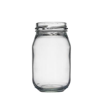 China Berlin Packaging General Purpose Jar Generic 16 oz Clear Wide Mouth Glass Microwave Safe Mason Jars for sale