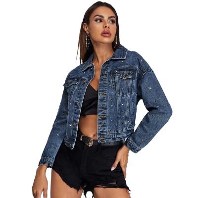 China Newest Fashion Light Blue Ladies Denim Jackets Breathable Women Coats for sale