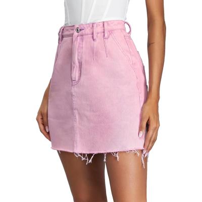 China 2021YZP Flesh Anti-Static Mini Casual Baby Pink Slim Premium Above Knee Skirt for sale