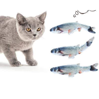 China Sustainable USB Electronic Charging Fish Toy Simulation Fish Catnip Cat Pet Chew Bite Interactive Pet Cat Toy Floppy Wagging Fish Cat Toy for sale