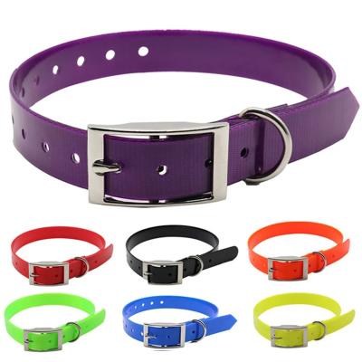 China Quick Release Petshop Dog Collar TPU+Nylon Waterproof Deodorant Resistant Dirt Easy Clean Collars 7 Colors For Small Big Dog Accessories for sale