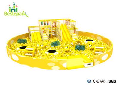 China Unique Design Playground Kids Toys Play Zone Yellow Color With Ball Pool for sale