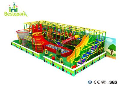 China 3 Level colorfull Climbing Gym indoor playground with big slides/balls for sale