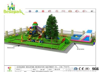 Chine Terrain de jeu d'intérieur d'aventure de parcs avec s'élever d'obstacle de trempoline/oscillation à vendre