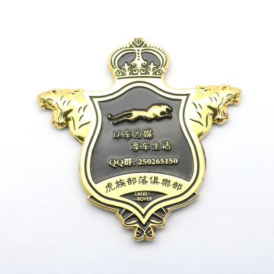 China Custom Car Logo Badge Body Stickers Metal Chrome Emblem With 3M Adhesive for sale