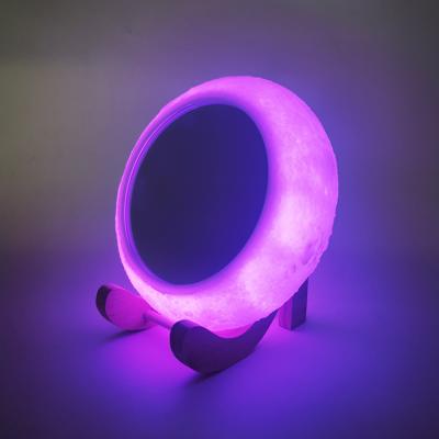 China Colorful Dimmable Shape Eco-friendly Lamp Moon Makeup Mirror Lamp Led Decorative Night Lights For Adults for sale