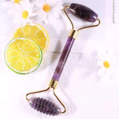 China New Customized Wholesale Amethyst gua sha face roller face massager and natural jade facial roller gua sha body massager with tooth for sale