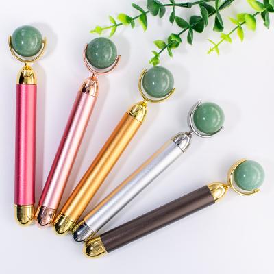 China For Home Use Face Slimming Lift Peel Tighten Beauty Bar Electric Jade Face Massager Vibrating Jade Roller for sale