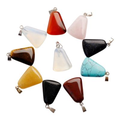 China Charms Charms Mix Charm Geometry Jewelry Pendant Natural Stone Trapezoid Pendant For DIY Jewelry Making for sale