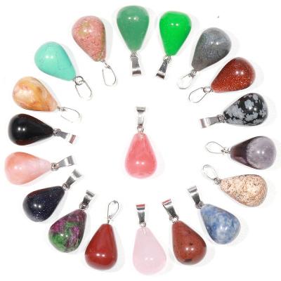 China Charms 925 Quartz Crystal Matching Round Waterdrop Dangle Natural Stone Pendants For Jewelry Making for sale