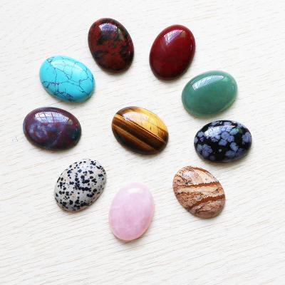 China Diy Ring Jewelry Accessories Charms Natural 22x30mm No Hole Gemstone Bead CAB Cabochon Flat Oval Stone Bead For Jewelry Making for sale