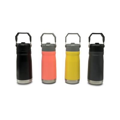 China Disposable Outdoor Sport  Customized Double Wall Vacuum Water Bottle Wide Mouth 304 Stainless Steel with Straw for sale